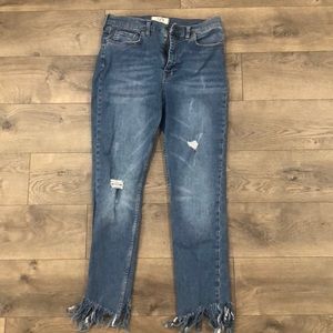 Frayed Skinny Jeans- sz 30